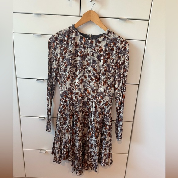 H&M Multicolor Long Sleeve Dress Size 6 - Picture 2 of 5